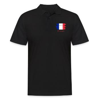 Frankreich France - Männer Poloshirt - Schwarz - Vorne - Kai (181cm)