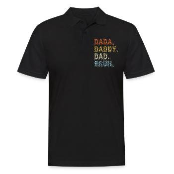 Dada Papa Bruh Father's Day Gift 2023 - Men's Polo Shirt - black - Front - Kai (181cm)