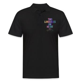 Ausbildung Bilingualer Humorlehrer - Männer Poloshirt - Schwarz - Vorne - Kai (181cm)