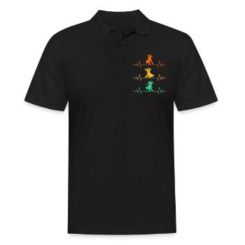 Ballroom Dance Heartbeat Dance - Men's Polo Shirt - black - Front - Kai (181cm)