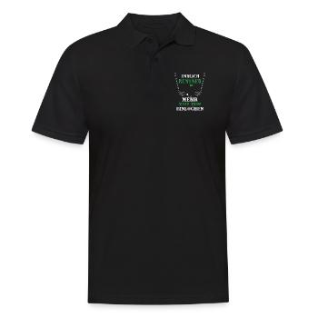 Rentner Golf Golfschläger - Männer Poloshirt - Schwarz - Vorne - Kai (181cm)