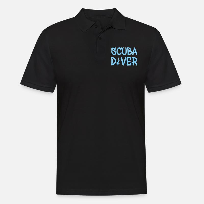 Scuba Diver - Männer Poloshirt - Schwarz