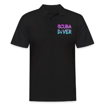 Diving Tauchen - Männer Poloshirt - Schwarz - Vorne - Kai (181cm)