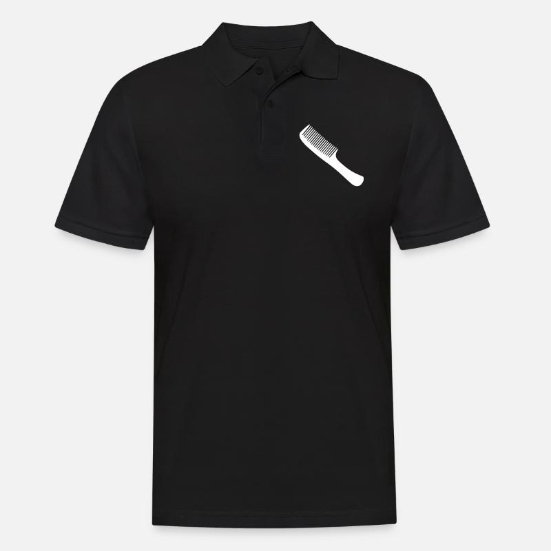 Kamm - Männer Poloshirt - Schwarz