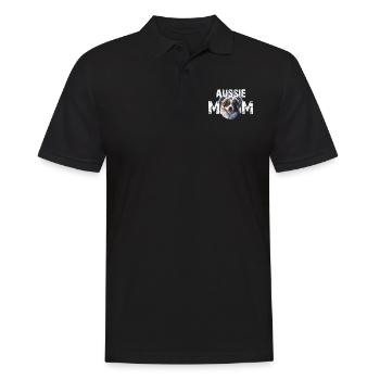 Australischer Schäferhund - Männer Poloshirt - Schwarz - Vorne - Kai (181cm)