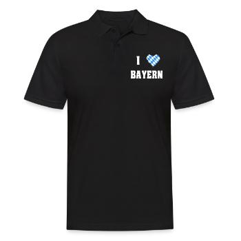 I love Bayern - Männer Poloshirt - Schwarz - Vorne - Kai (181cm)