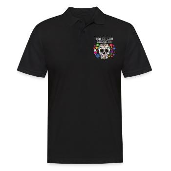 Halloween Dia de los Muertos mexican spanish coco - Polo Homme - noir - Devant - Kai (181cm)