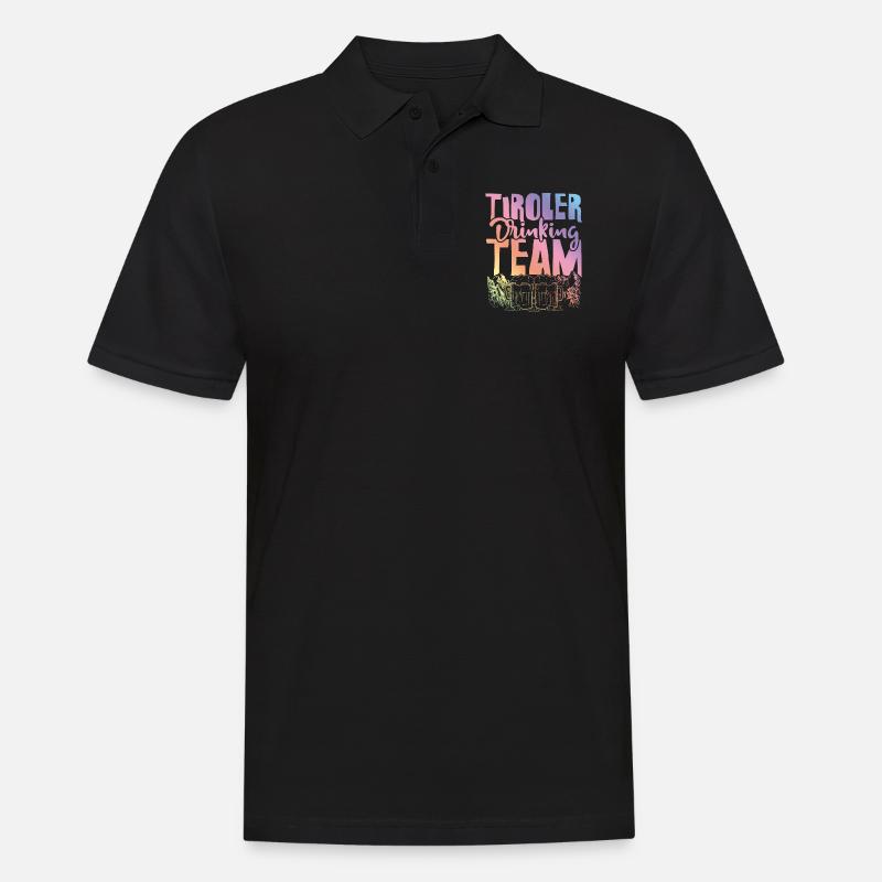 Tiroler Drinking Team - Männer Poloshirt - Schwarz