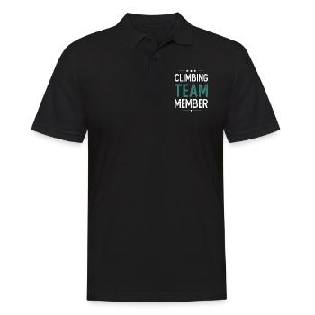 Climbing Team - Men's Polo Shirt - black - Front - Kai (181cm)