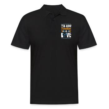 Tel Aviv Amour - Polo Homme - noir - Devant - Kai (181cm)