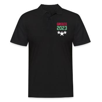 Greece 2023 Krone - Men's Polo Shirt - black - Front - Kai (181cm)