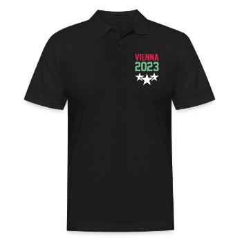 Vienna 2023 Wien Krone - Men's Polo Shirt - black - Front - Kai (181cm)