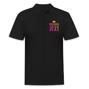 Croatia 2023 - Men's Polo Shirt - black - Front - Kai (181cm)