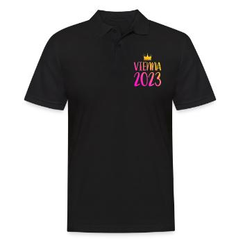 Vienna 2023 Wien - Men's Polo Shirt - black - Front - Kai (181cm)