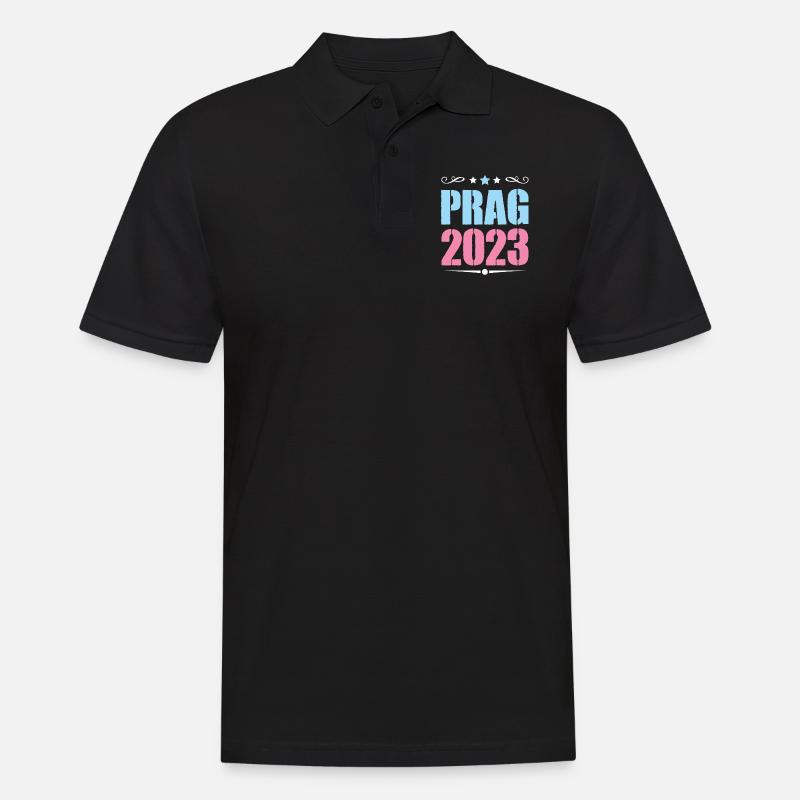 Prag 2023 - Männer Poloshirt - Schwarz
