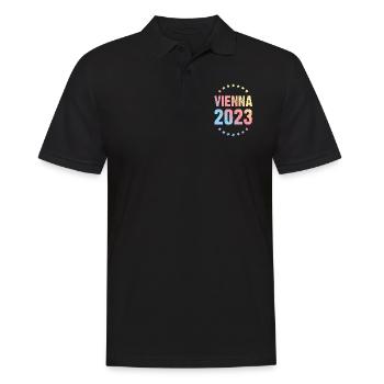 Vienna 2023 Wien - Men's Polo Shirt - black - Front - Kai (181cm)