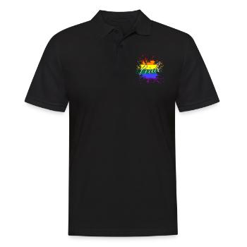 Pride Kleks LGBTQ splash - Männer Poloshirt - Schwarz - Vorne - Kai (181cm)