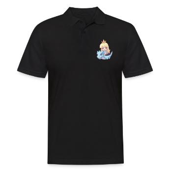 Prinzessin Drache Niedlich - Männer Poloshirt - Schwarz - Vorne - Kai (181cm)