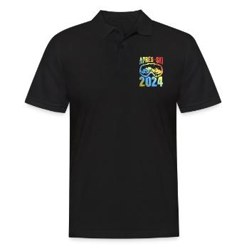 Apres Ski 2024 Ski Brille Bunt - Männer Poloshirt - Schwarz - Vorne - Kai (181cm)