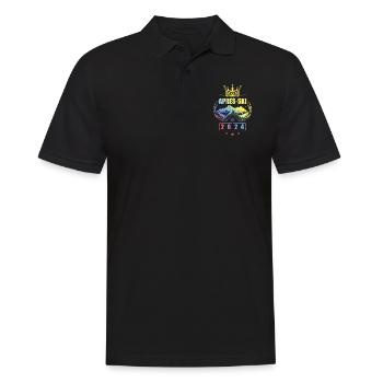 Après-ski 2024 Vacances de ski colorées à la montagne - Polo Homme - noir - Devant - Kai (181cm)