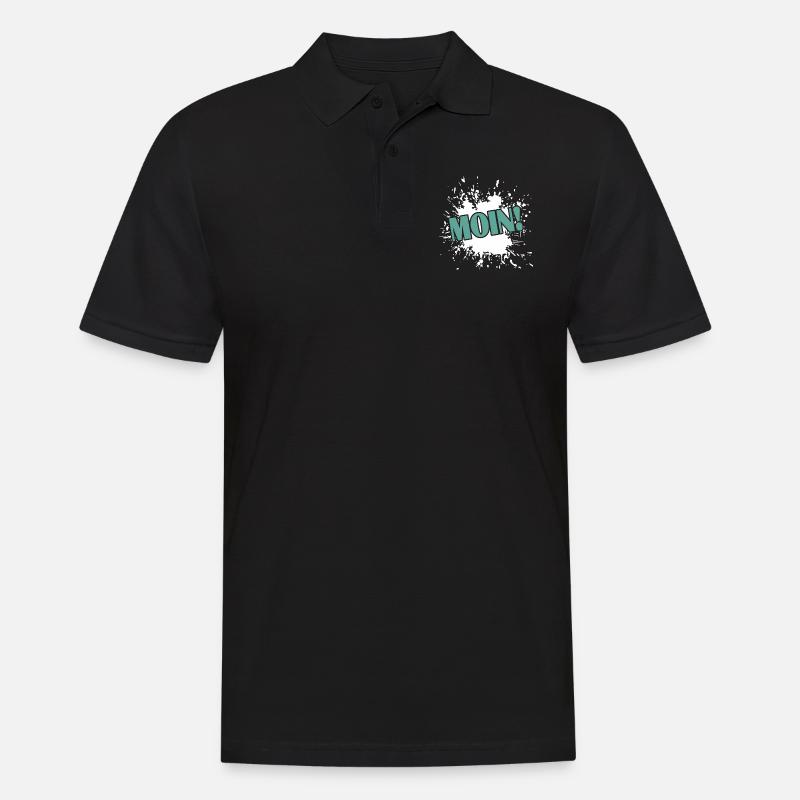 Moin! - Männer Poloshirt - Schwarz