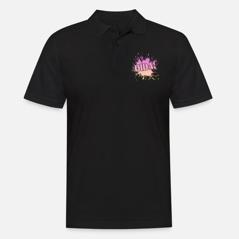 Oida - Männer Poloshirt - Schwarz