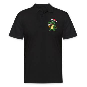 Alligator Bière de Noël Drôle - Polo Homme - noir - Devant - Kai (181cm)