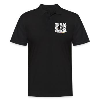 HANDBALL EM TEAM GERMANY - Männer Poloshirt - Schwarz - Vorne - Kai (181cm)