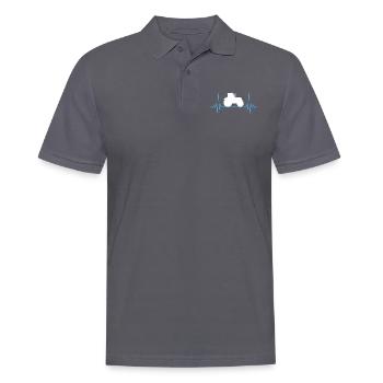 TRACTOR BLUE - Männer Poloshirt - Anthrazit - Vorne - Nico (186cm)