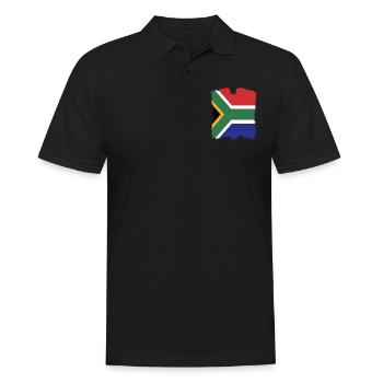 Drapeau de l’Afrique du Sud - Polo Homme - noir - Devant - Kai (181cm)