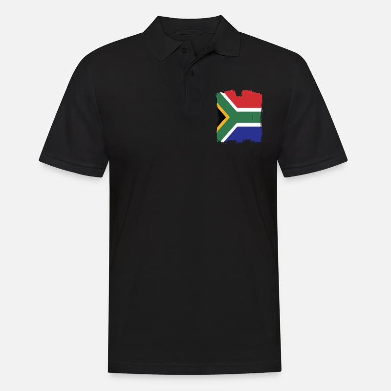 Drapeau de l’Afrique du Sud - Polo Homme - noir