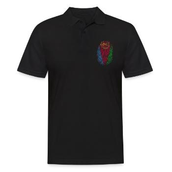 TEAM ERITREA - Männer Poloshirt - Schwarz - Vorne - Kai (181cm)