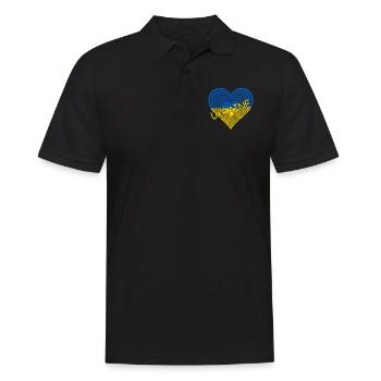 Ukraine Love Heart ukraine - Männer Poloshirt - Schwarz - Vorne - Kai (181cm)