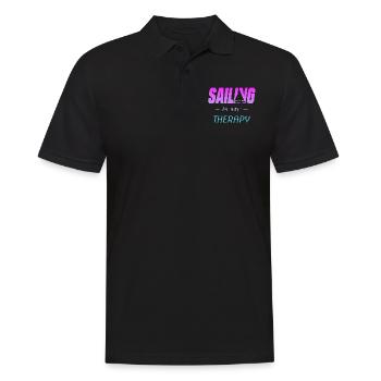 sailing segeln segler - Männer Poloshirt - Schwarz - Vorne - Kai (181cm)