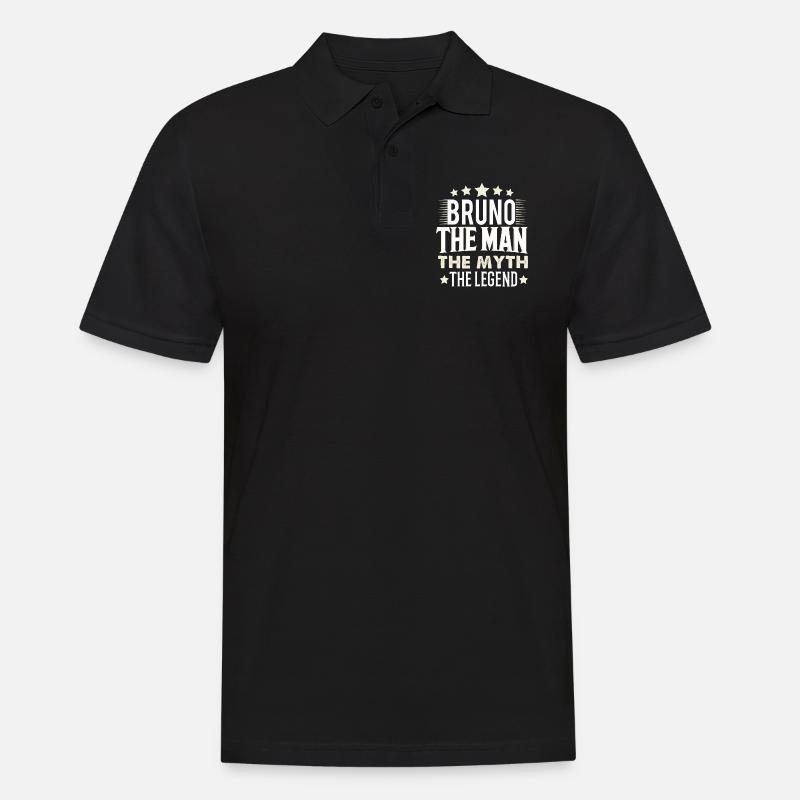 Bruno - Männer Poloshirt - Schwarz