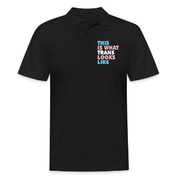 Pride This is what trans looks like - Polo Homme - noir - Devant - Kai (181cm)