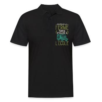 Humour Tracteur Tshirt Garçons Agriculteur Cadeau - Polo Homme - noir - Devant - Kai (181cm)