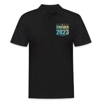 Suède 2023 - Polo Homme - noir - Devant - Kai (181cm)