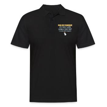 Bébé Cadeau Je Bois Comme Maman Humour Cadeau - Polo Homme - noir - Devant - Kai (181cm)