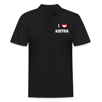 Austria Österreich - Männer Poloshirt - Schwarz - Vorne - Kai (181cm)