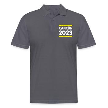 Cancun 2023 - Men's Polo Shirt - charcoal grey - Front - Nico (186cm)