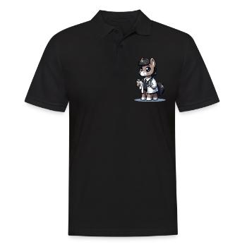 Médecin de cheval mignon - Polo Homme - noir - Devant - Kai (181cm)