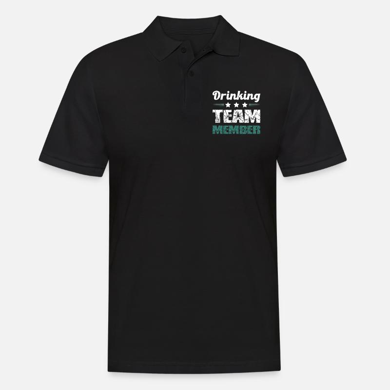 Drinking Team - Männer Poloshirt - Schwarz