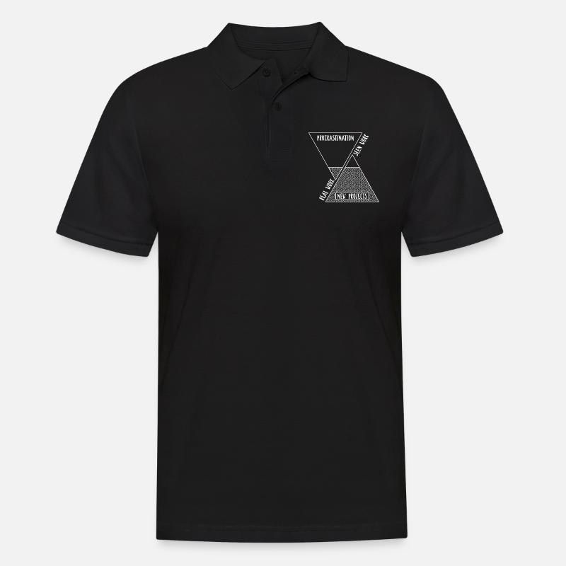Procrastination Work - Männer Poloshirt - Schwarz
