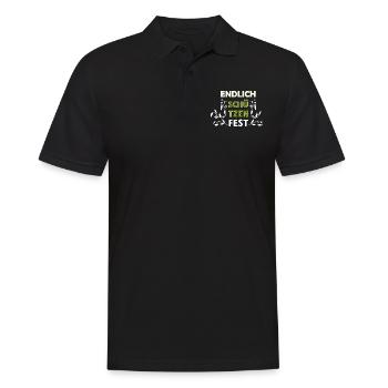 Endlich Schützenfest - Männer Poloshirt - Schwarz - Vorne - Kai (181cm)