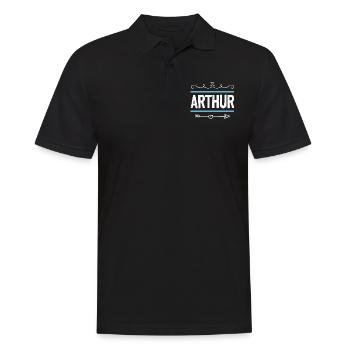 Arthur - Men's Polo Shirt - black - Front - Kai (181cm)