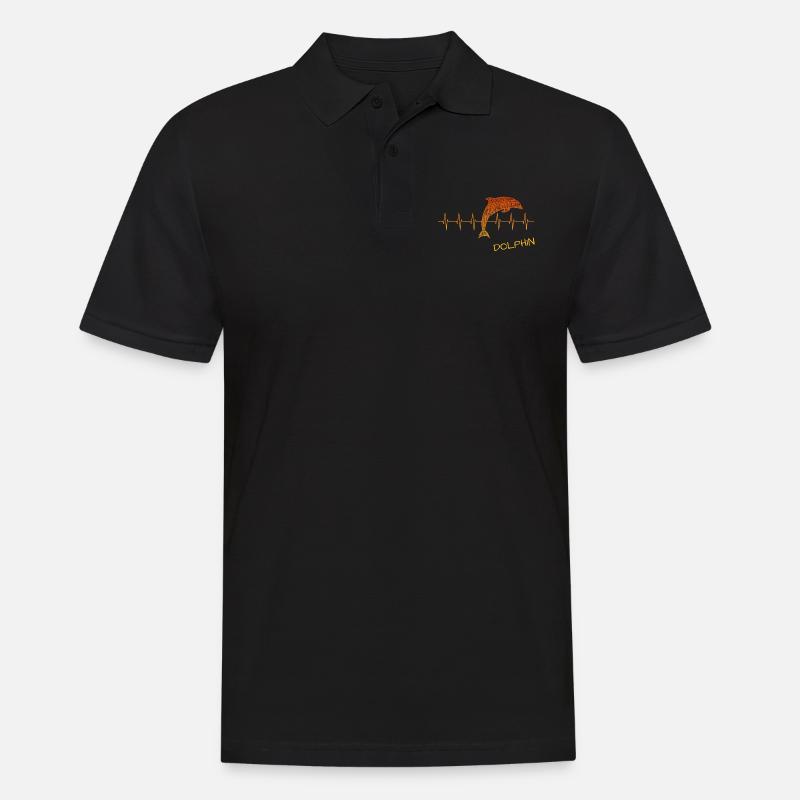 Dolphin - Männer Poloshirt - Schwarz