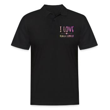 I Love Kuala Lumpur - Männer Poloshirt - Schwarz - Vorne - Kai (181cm)