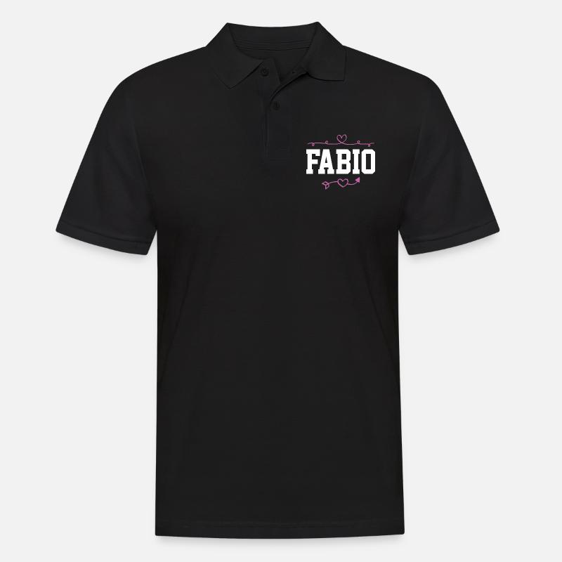 Fabio - Männer Poloshirt - Schwarz