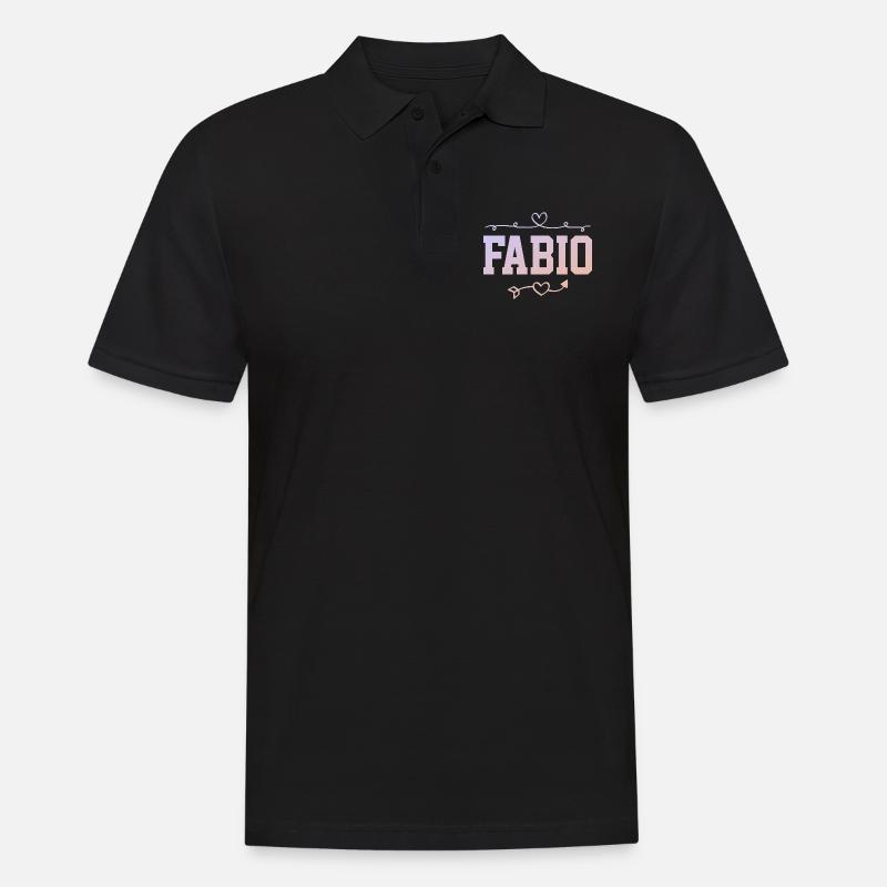 Fabio - Männer Poloshirt - Schwarz
